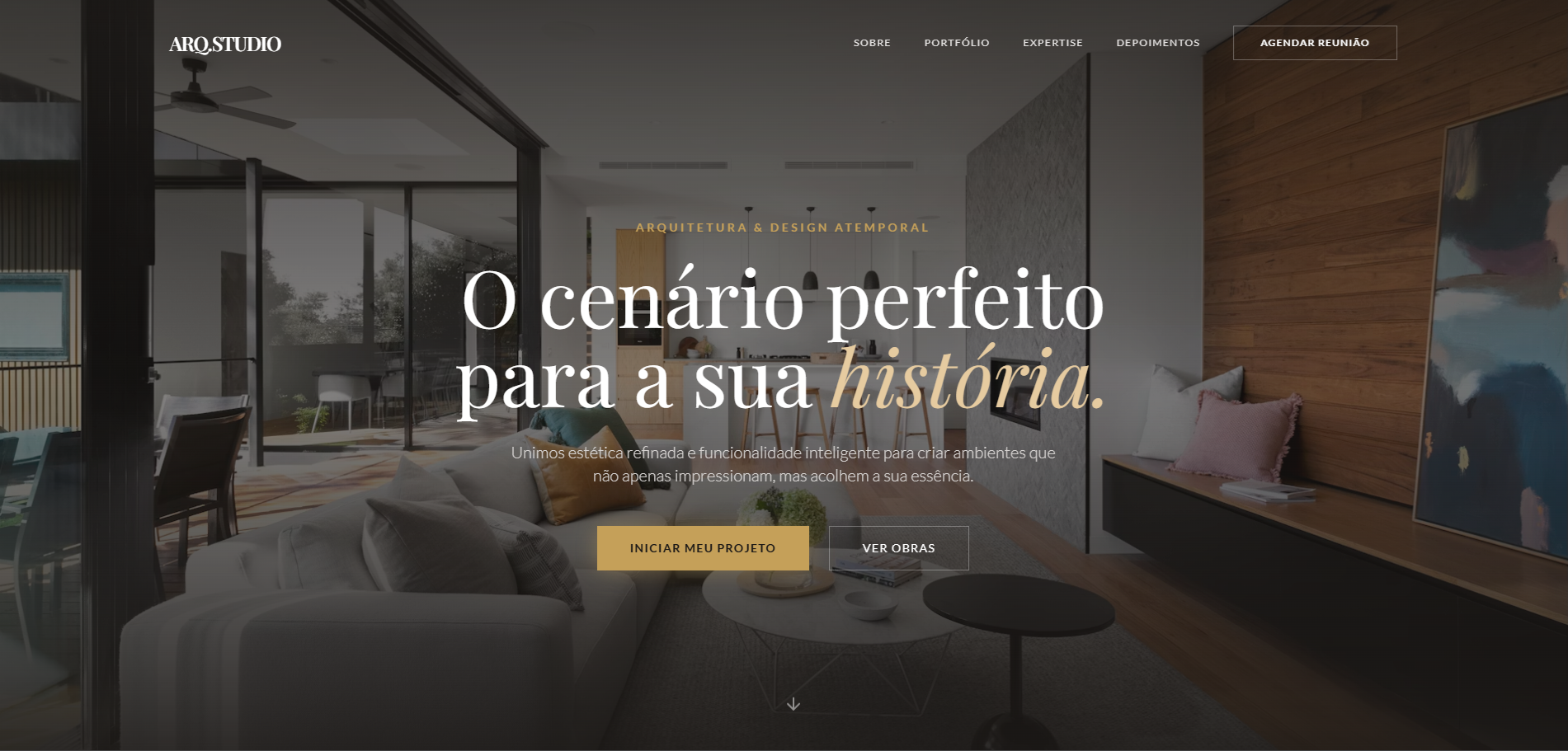 Arquitetura e Urbanismo — site Institucional para arquitetura e urbanismo com design moderno e funcionalidades interativas